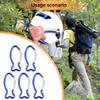 DAYnagh 5 Pieces Fish Shape Climbing Buckle Metal Locking Spring Hook Carabiner Clip for Camping Fishing Hiking Traveling, Blue view 2
