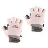 Psdndeww Half Finger Fishings Glove Quick Drying Breathable Sports Glove Highly Elastics Cycling Glove for Kayaking Hikings, Pink-M