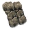 HiiFeuer Viking Artificial Fur Barbarian Leg Warmers Wrap, Medieval Fuzzy Leg Gaiters, Warrior Shin Guards Vintage Leg Armor (Brown A) view 2