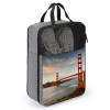 YHEGBFD Travel Shoe Bag,Golden Gate Bridge Print Shoe Pouch,outdoor Zippered Carrier Shoe Bags,mens Womens Shoe Tote Bag, style view 3