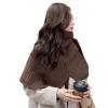 HUIFACAI Winter Knitted Fake Collar Scarf Shoulder Wrap Women Turtleneck Knitted False Collar Warm Windproof Detachable Scarf, as the pic show, Coffee view 1