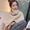 HUIFACAI Winter Knitted Fake Collar Scarf Shoulder Wrap Women Turtleneck Knitted False Collar Warm Windproof Detachable Scarf, as the pic show, Coffee view 3