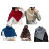 HUIFACAI Winter Knitted Fake Collar Scarf Shoulder Wrap Women Turtleneck Knitted False Collar Warm Windproof Detachable Scarf, as the pic show, Coffee view 4