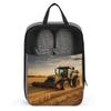 Travel Shoe Bag,Farm Tractor Harvest Print Shoe Pouch,outdoor Zippered Carrier Shoe Bags,mens Womens Shoe Tote Bag view 1
