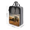 Travel Shoe Bag,Farm Tractor Harvest Print Shoe Pouch,outdoor Zippered Carrier Shoe Bags,mens Womens Shoe Tote Bag view 2