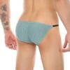 JEsilunmaMY Mens Mesh Stripe G-String Jockstrap Low Waist Bulge Pouch Bikini Thong Breathable Athletic Supporters Jock Strap (Green-3PC,Medium) view 3