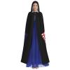 OKLRYNBV Unisex Adult Cape Party American and Alaska Flag Halloween Hooded Cape Black view 2