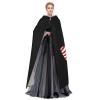 OKLRYNBV Unisex Adult Cape Party American and Alaska Flag Halloween Hooded Cape Black view 3