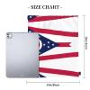 NOUZU Ohio State Flag Print Sports Drawstring Backpack For Women Men, Lightweight Gym Bag For Gym Travel Swimming, White view 4
