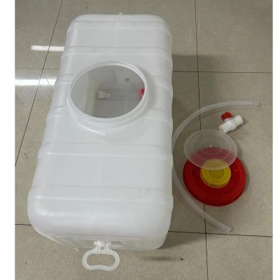 Water Tank with Sealing Cover 75L,Large Capacity Water Tank,Portable Horizontal Water Storage Container,With Faucet Plastic Water Storage Cube,For Household Water Camping Outdoor Self-Driving Tour