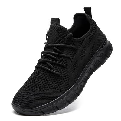 DLWKIPV Men's Running Shoes for Road & Gym  Lightweight Walking Sneakers with Breathable Mesh and All-Day Comfort Black US 6.5
