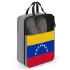 Travel Shoe Bag,Flag of Venezuela Print Shoe Pouch,outdoor Zippered Carrier Shoe Bags,mens Womens Shoe Tote Bag view 3