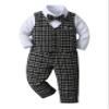 Boarnseorl Baby Boys Pants Sets,Infant Shirt+Pants+Bow Tie+Vest,Toddler Little Kids Gentleman Outfits,5-6Y view 1