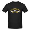 WOLEN USS Saratoga Cv-60 Men's Round Neck Comfortable Short Sleeve T-Shirt Black view 1