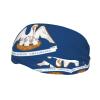 Louisiana State Flag Print Unisex Athletic Headbands, Sweat-Wicking Stretchy Sports Hairband,for Running Basketball view 1