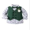 Boarnseorl Baby Boys Pants Sets,Infant Shirt+Pants+Bow Tie+Vest+Suspenders+Boutonniere,Toddler Little Kids Wedding Outfits,9-12M view 3