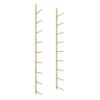 AMUFJJ Yoga Mat Holder Wall Mount, The Hanging Shelf Saving Your Floor Space with 4.72in Hooks Suitable for Gyms, Yoga Classes and Other Places, Easy Installation Fitness Mat Rack(Gold,155CM) view 1