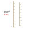 AMUFJJ Yoga Mat Holder Wall Mount, The Hanging Shelf Saving Your Floor Space with 4.72in Hooks Suitable for Gyms, Yoga Classes and Other Places, Easy Installation Fitness Mat Rack(Gold,155CM) view 2
