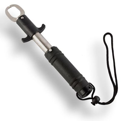 SagaSave Fish Lip Gripper with 930 mm Tape Aluminum Alloy Fishing Gripper Soft EVA Handle Portable Fish Lip Grip Tool Weight Scale 52.9lb for Fresh Fishing and Salt Water Fishing
