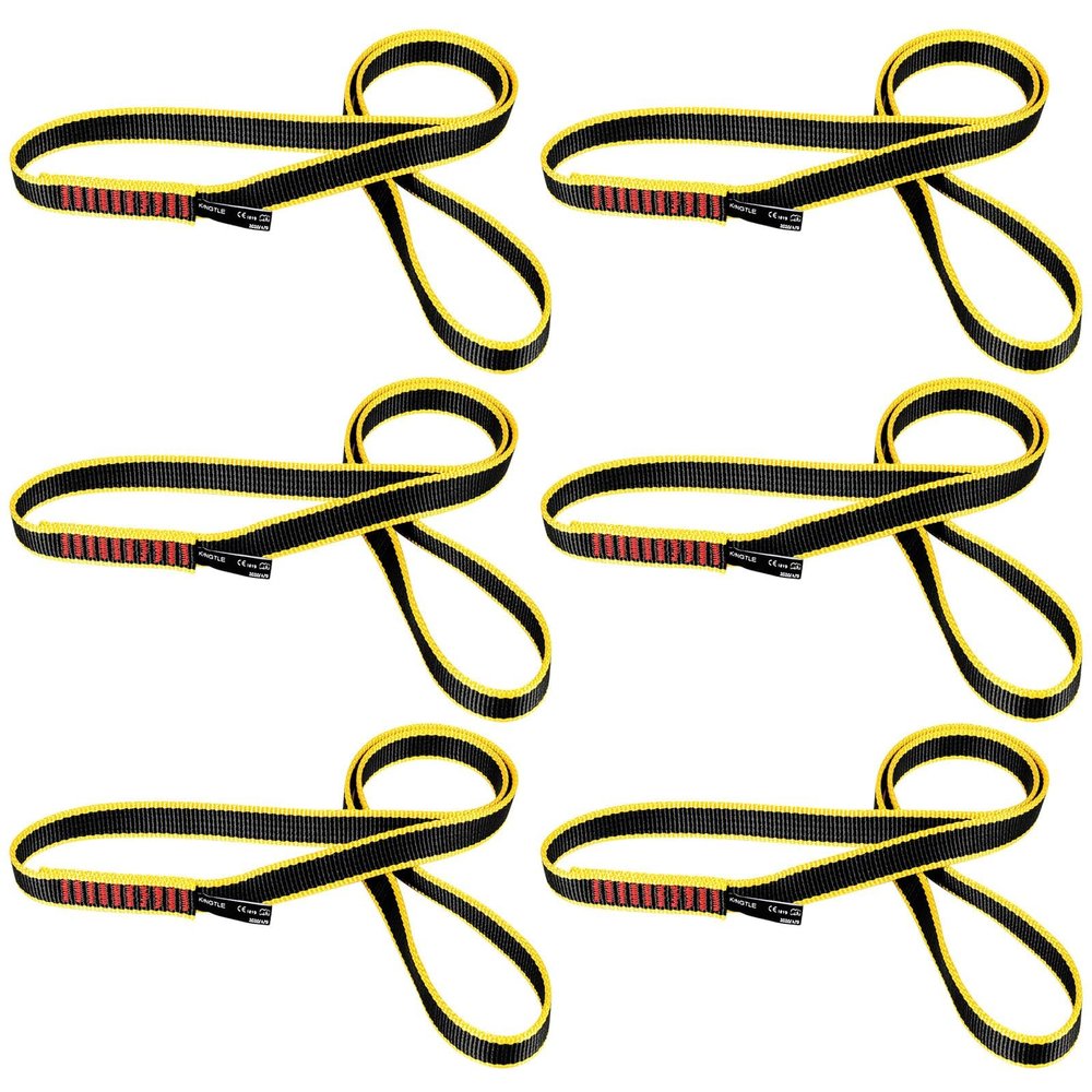 KINGTLE 20MM Nylon Climbing Sling Runner 22kN CE1019/EN566 UIAA Certified,Rock Climbing Webbing Straps for Rock Climbing,Mountaineering, Rappelling,2PCS
