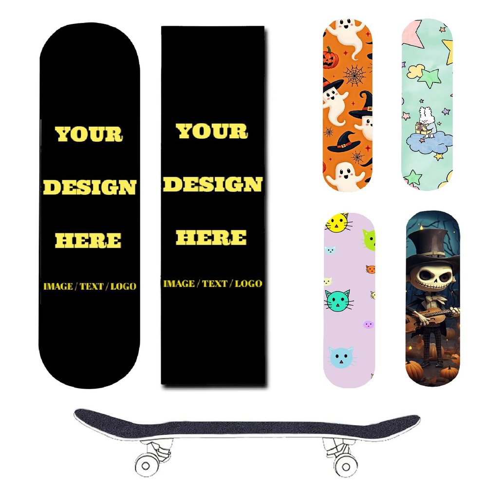GUAIGUAITU Custom Skateboard Grip Tape,Personalized Longboard Scooter Stickers with Your Own Text Image Logo,Customized Skateboard Stickers Funny Gifts (Custom-Skateboard Sticker)
