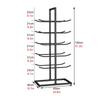 5 Tier Double Row Yoga Mat Organizer, Workout Storage Shelf With Hooks For Foam Roller Jumping Ropes Stretching Straps Resistance Bands, Small Floor Space Sports Equipment Organizer(Gold,60X40X130CM) view 2