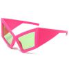 Sexy Y2k Punk Cat Eye Sunglasses Women 2024 Luxury Vintage Sun Glasses For Ladies Retro Polygon Eyewear Shades UV400 N45 (red green) view 1