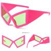 Sexy Y2k Punk Cat Eye Sunglasses Women 2024 Luxury Vintage Sun Glasses For Ladies Retro Polygon Eyewear Shades UV400 N45 (red green) view 2