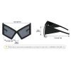 Sexy Y2k Punk Cat Eye Sunglasses Women 2024 Luxury Vintage Sun Glasses For Ladies Retro Polygon Eyewear Shades UV400 N45 (red green) view 3