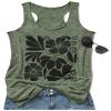 Boho Tank Tops for Women Retro Floral Graphic Tops Ladies Summer Basic Vacation Tank Tops 2025 Trendy Sleeveless T Shirt(2X-Large,Floral Green 4) view 1