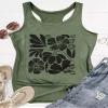 Boho Tank Tops for Women Retro Floral Graphic Tops Ladies Summer Basic Vacation Tank Tops 2025 Trendy Sleeveless T Shirt(2X-Large,Floral Green 4) view 2