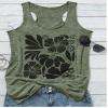 Boho Tank Tops for Women Retro Floral Graphic Tops Ladies Summer Basic Vacation Tank Tops 2025 Trendy Sleeveless T Shirt(2X-Large,Floral Green 4) view 3