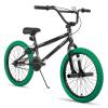 JOYSTAR 20 Inch Kids Bike Freestyle BMX Bikes for 6-10 Years Old Boys Girls and Beginner Riders, 20 Inch Bikes with Green Tires, Green view 1