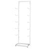 5 Tier Floor Standing Yoga Mat Stand, Small Footprint Exercise Mat Rack With Hooks Easy Pick Up For Foam Roller Resistance Bands Skipping Rope, Steel Yoga Accessories Storage Rack(White,40X27X130CM) view 1