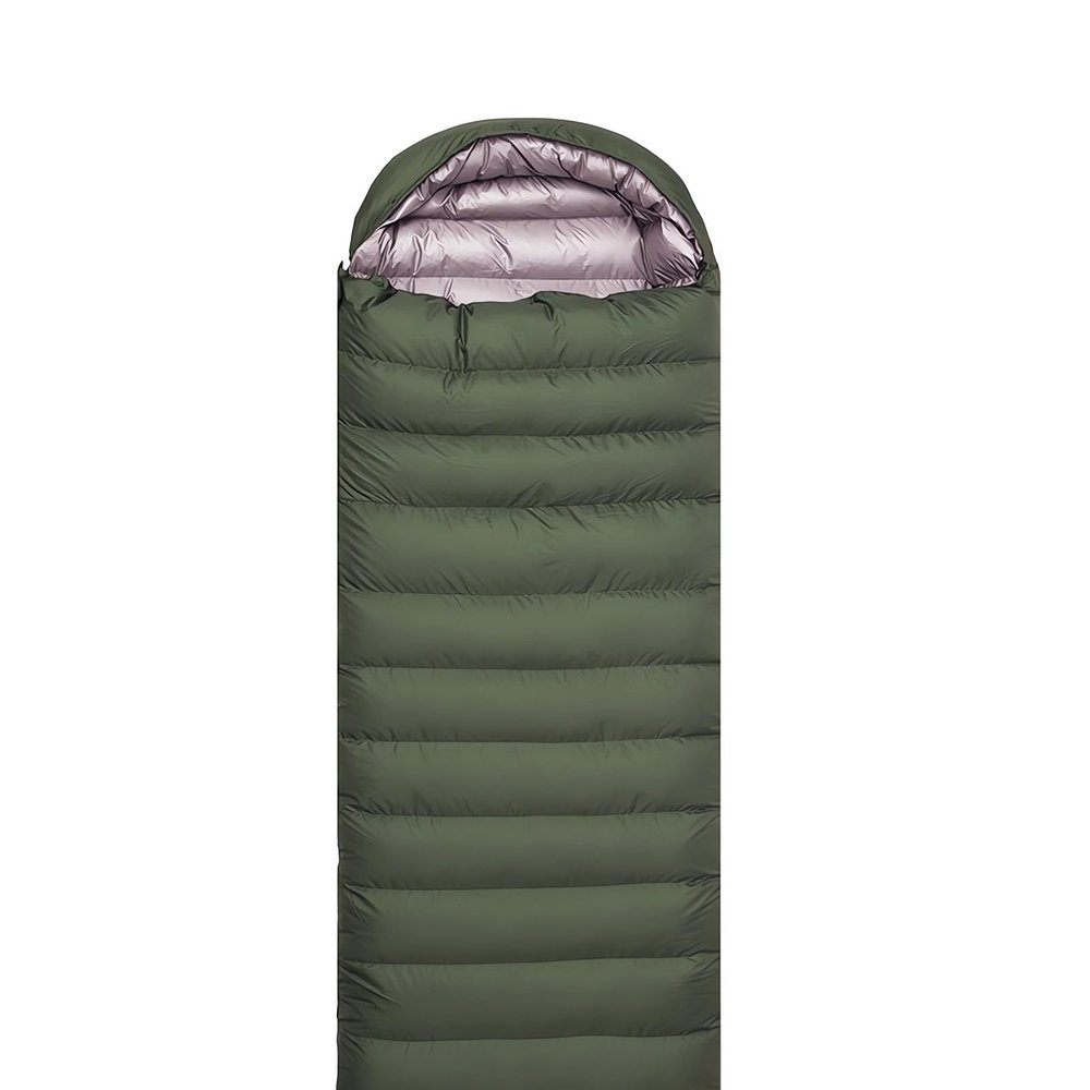 Seasons Outdoor Camping Sleeping Bags Can be Joined Together Sleeping Bags for Adult Thickened Down Sleeping Bags for Cold Protection and Warmth Preservation (Military Green, Filling Weight 1500g)