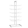 5 Tier Double Row Yoga Mat Organizer, Workout Storage Shelf With Hooks For Foam Roller Jumping Ropes Stretching Straps Resistance Bands, Small Floor Space Sports Equipment Organizer(White,60X40X130CM) view 1