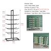 5 Tier Double Row Yoga Mat Organizer, Workout Storage Shelf With Hooks For Foam Roller Jumping Ropes Stretching Straps Resistance Bands, Small Floor Space Sports Equipment Organizer(Black,50X40X130CM) view 2