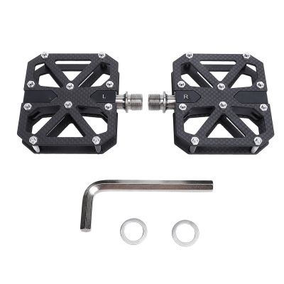 VGEBY Carbon Fiber Lightweight Cycling Pedals, Ergonomic Design Anti Slip Nails 3 Sealed Bearings Cycling Flat Pedal Riding Pedals for Mountain or Road Bike, #811, VGEBYkidm2g9xgf