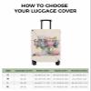 Travel Luggage Cover Medium Suitcase Cover Fit for 22-25 Inch Luggage Luggage Protector Suitcase Cover Scratchproof Spring Hydrangeas Leaves Checked Luggage Cover Protector for Suitcase view 3