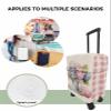 Travel Luggage Cover Medium Suitcase Cover Fit for 22-25 Inch Luggage Luggage Protector Suitcase Cover Scratchproof Spring Hydrangeas Leaves Checked Luggage Cover Protector for Suitcase view 4