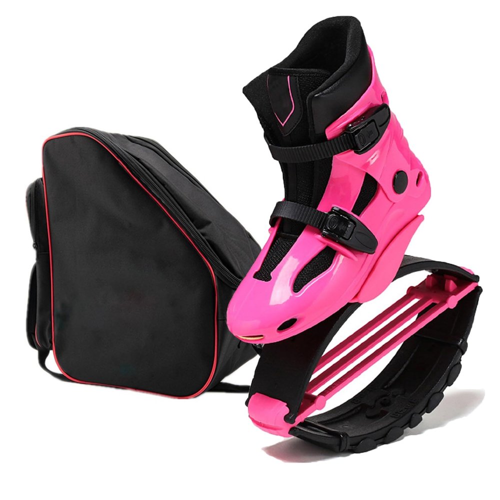 CYHTYM Kangaroo Jump Shoes Women's Fitness Jump Boots with Adjustable Elasticity and Storage Bag, Exercise Moon Shoes(X-Large)