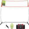 Portable Volleyball Net Outdoor, 18FT Freestanding Volleyball Practice Net with Adjustable Height, Glow in Dark Volleyball with Bump and Carry Bag for Backyard, Indoor, Home view 1