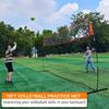 Portable Volleyball Net Outdoor, 18FT Freestanding Volleyball Practice Net with Adjustable Height, Glow in Dark Volleyball with Bump and Carry Bag for Backyard, Indoor, Home view 2