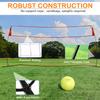 Portable Volleyball Net Outdoor, 18FT Freestanding Volleyball Practice Net with Adjustable Height, Glow in Dark Volleyball with Bump and Carry Bag for Backyard, Indoor, Home view 3