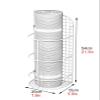 AMUFJJ Small Yoga Mat Storage Holder, Gym Mat Rack Wall Mounted Floor Standing for Foam Roller Badminton Racket Baseball Bat, No Installation Required Home Gym Organizer(White,20X15X54cm) view 2
