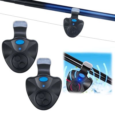 MATISUN Smart Fish Bite Alarm, Bite Alarms for Fishing Poles, Fishing Alarms, Fishing Bells for Rods, Fishing Bite Alarm with LED Indicator, for Night & Long-Distance Fishing (2Pcs)