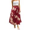 Abaadlw Maxi Skirts for Women with Pockets Long Midi Length Casual Skirt for Beach Party Holiday view 1