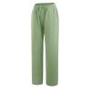 Xiaojmake Womens Summer Cotton Linen Pants Wide Leg Casual Drawstring High Waist Palazzo Pants Loose Trousers with Pockets view 3