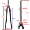 DHNCBGFZ Carbon Rigid Forks 700C Road Bike Rigid Fork 1-1/2" Tapered Tube QR 9 * 100mm C Brake Bike Fork 377g(Glossy Black) view 2