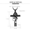 AIWENXI Cross Urn Necklaces for Ashes Dog Paws Print Cremation Jewelry for Men Women Stainless Steel Urns Necklaces Pendant Memorial Keepsakes Ashes Jewelry view 2